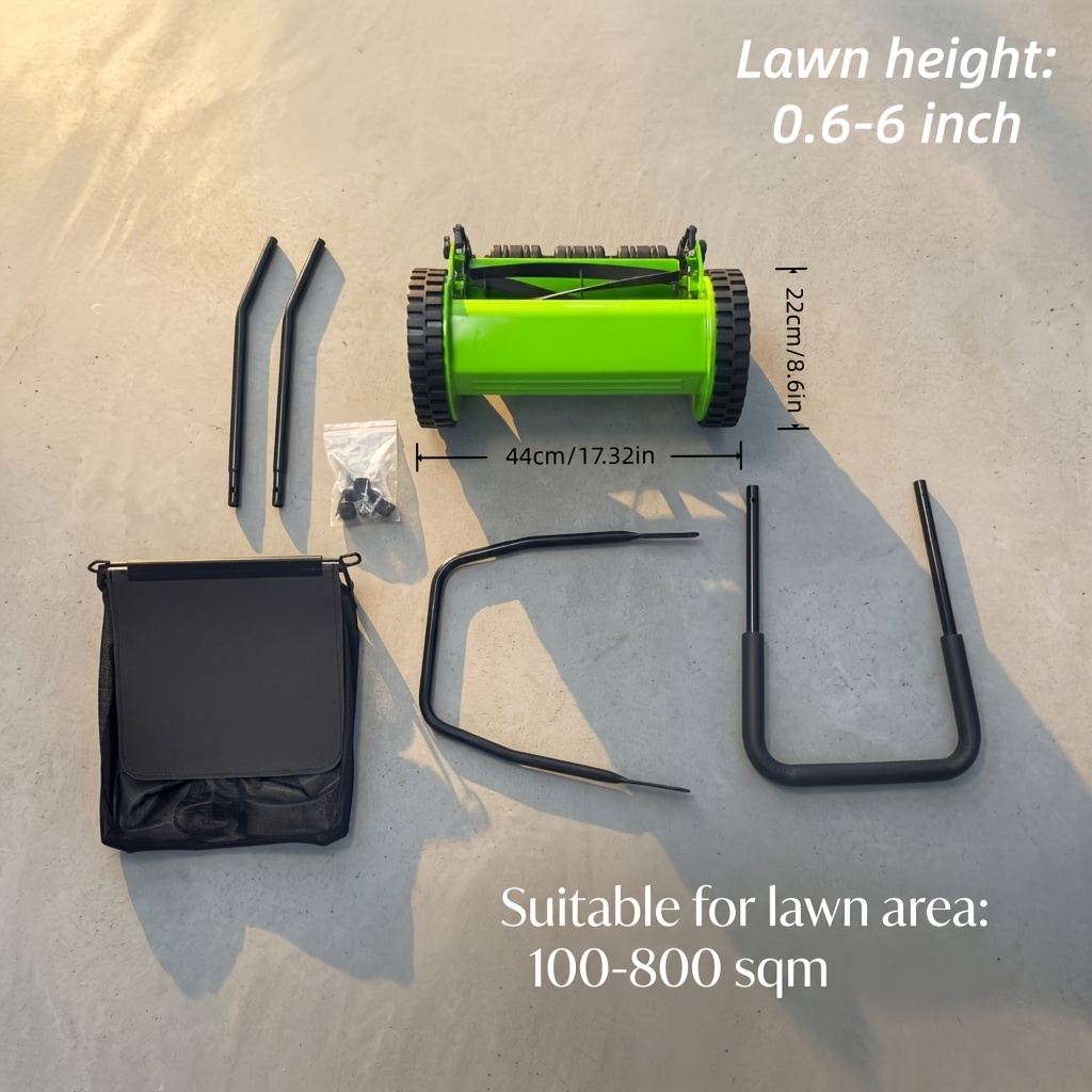 A Push Lawn Mower, a Drum-Type Manual Mower, Does Not Require Electricity Or Oil, Is Portable And Convenient, Suitable for Yard Lawn Care And Garden Maintenance