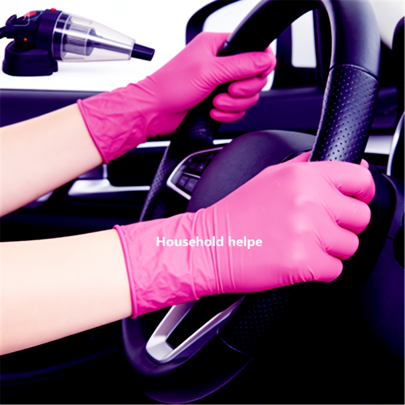 6/10 Pairs Disposable Nitrile Gloves | Isolate Stains, Prevent Dirt and Oil, Ideal for Wiping Windows, Mopping Floors, Washing Cloths, and Dishes, Frees Hands from Roughness, Essential for Home Use