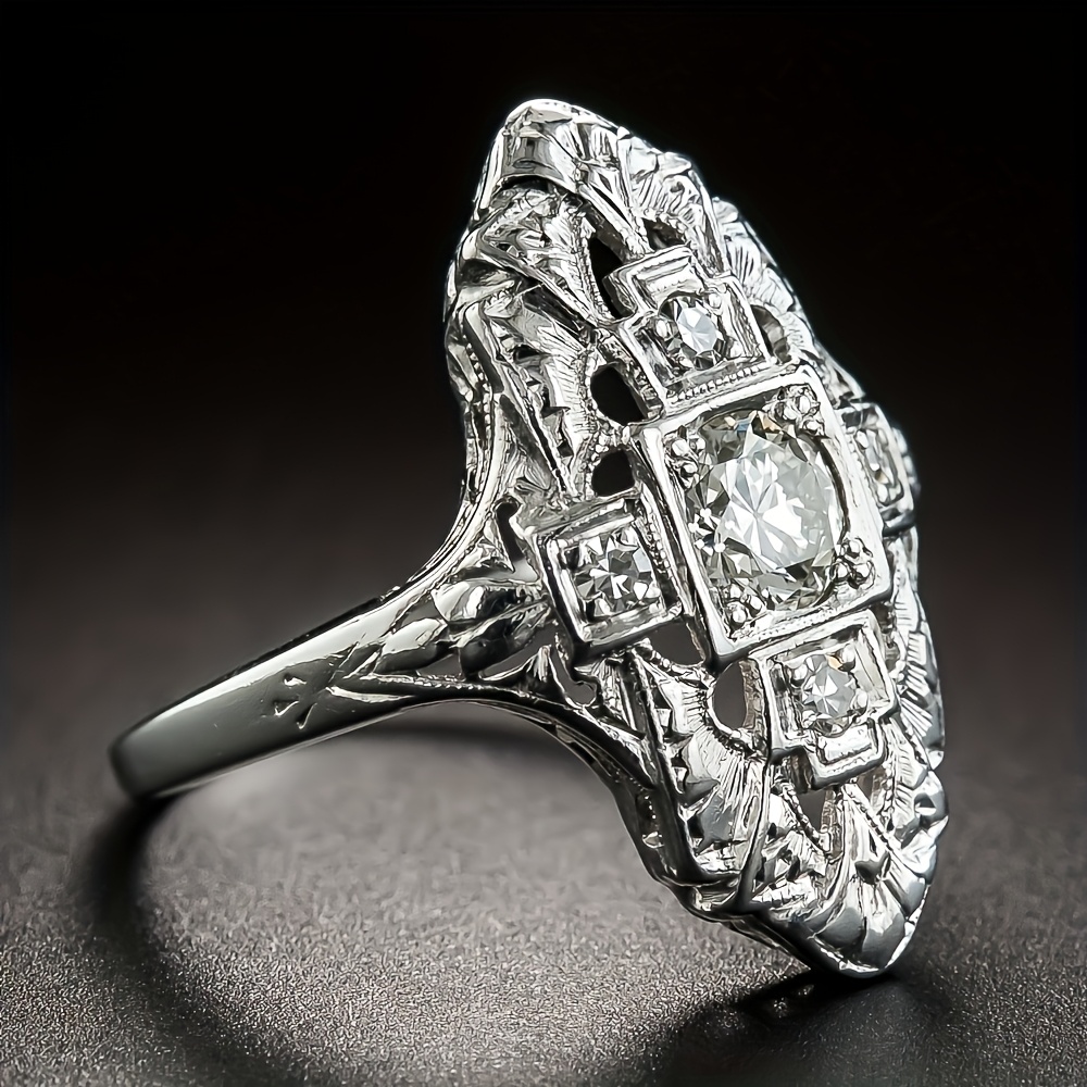Antique Style Open Ring for Women's Festive Gatherings