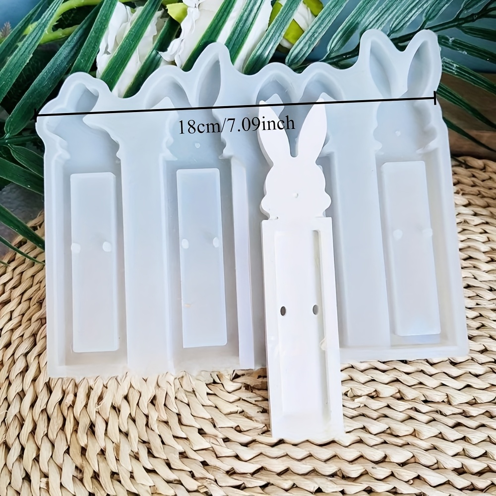 Kuva tulossa: TEMU Auferstehungs-Hase Geschenkdekoration Silikonform Geschenk-Hase Ständer Gipskleberform DIY Handgemacht