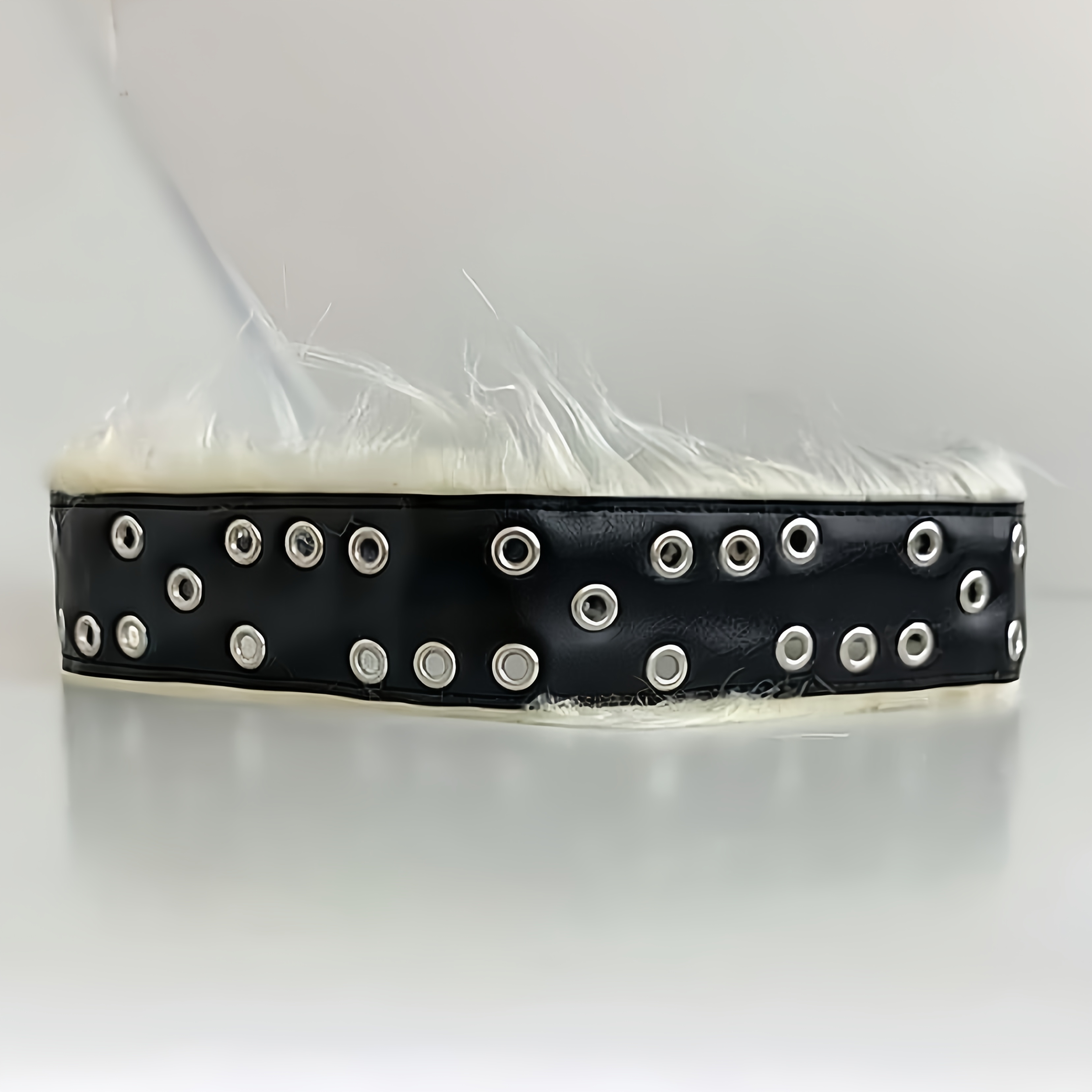 TEMU European And American Y2k Spicy Decorative Fashion Black Belt With Metal Eyelets And Trim