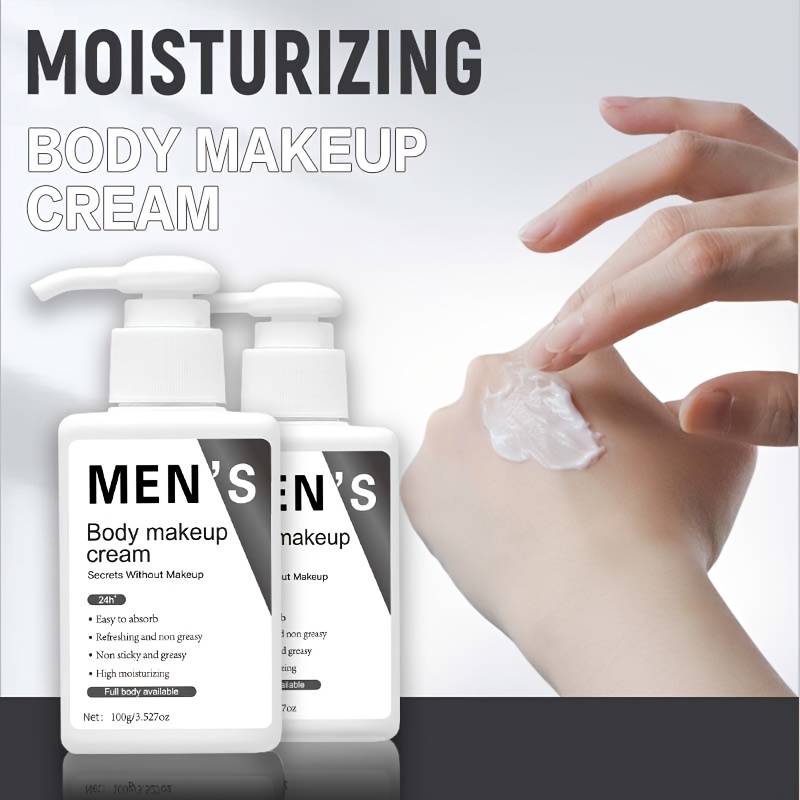 Crème de Cosmétique corporelle 6-en-1 pour hommes | Crème BB/CC illuminante au collagène, acide hyaluronique, vitamines C et E | Absorption instantanée, éclat 48 heures, non collante, hydratante, convient à tous les types de peau, format voyage