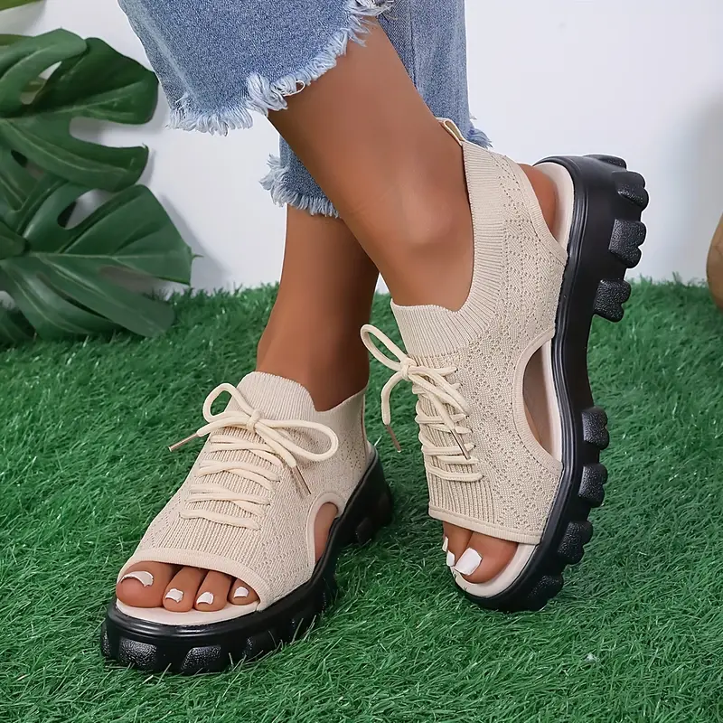 womens sports sandals womens summer breathable fish mouth fashion womens sandals details 7