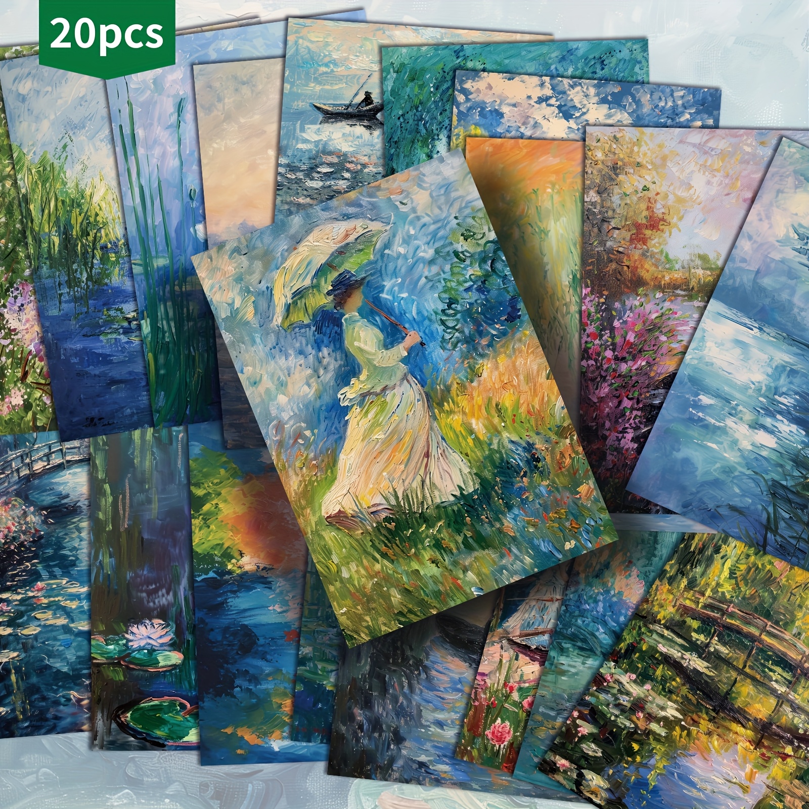 Image of 20-pack Vintage Painting Style Postcards - 4x6 Inches Mermaid Junk Journal Paper, Classic Pinup Illustrations, Collectible Decorative Painting Cards For Scrapbooking And Crafting
