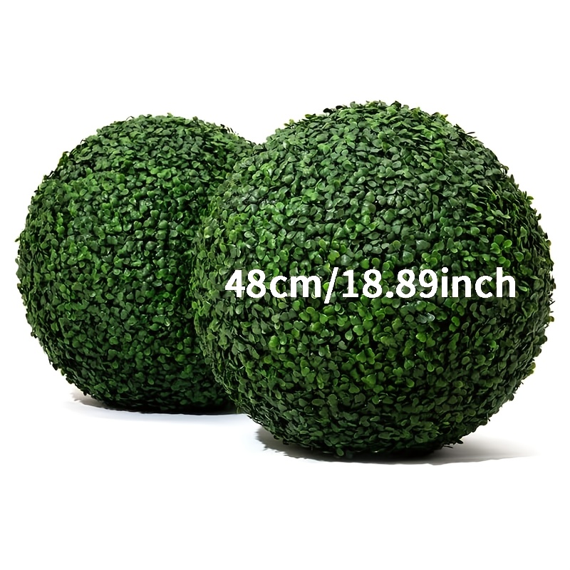 

1pc Artificial Boxwood Topiary Ball - 18.89" Plant Decorative Sphere For Indoor/outdoor, Garden, Wedding, Home Decor - Plastic, No Electricity Or Battery Needed - Greenery For New Year'