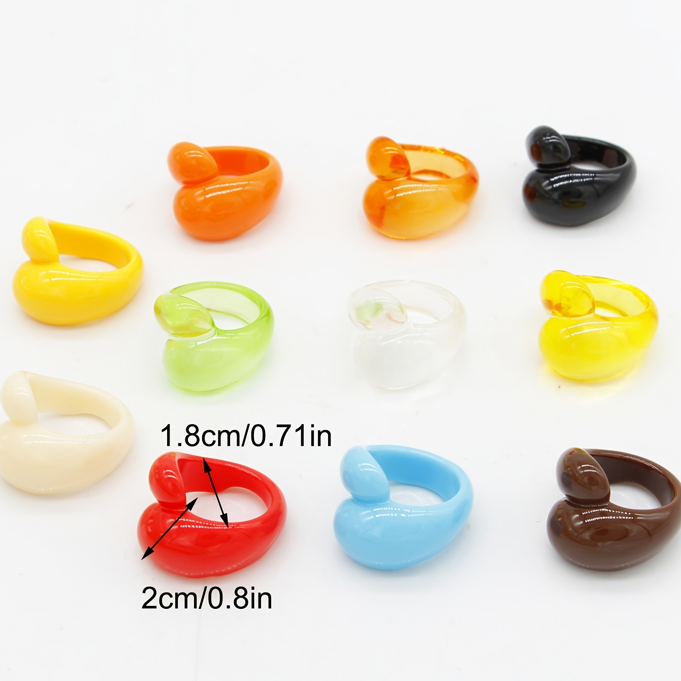 Bohemian Style Vintage Minimalist Resin Closed Ring