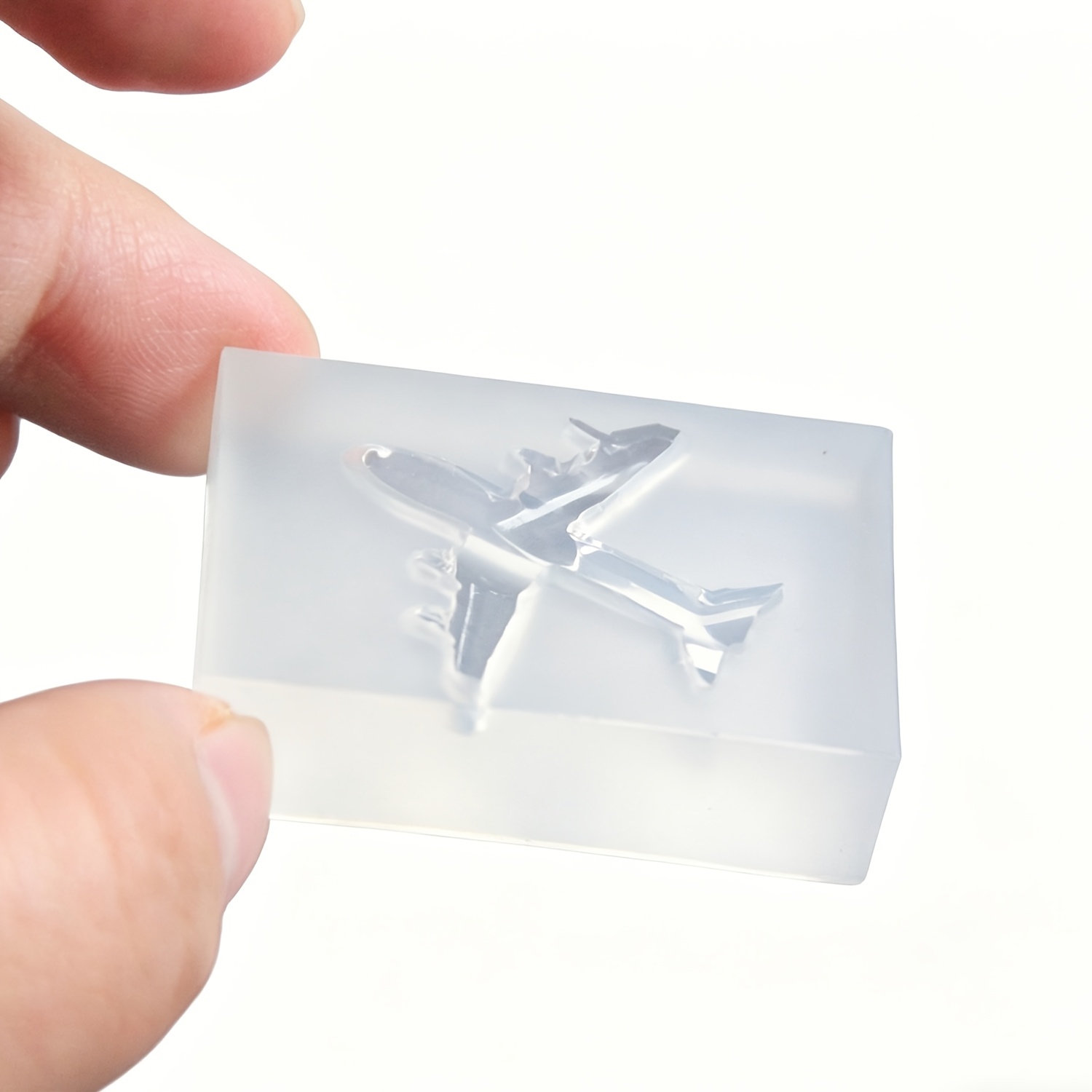 TEMU Small Airplane Mold Suitable For Resin & Liquid Silicone Casting - 3 Airplane Pendant Maker With Detailed Wing & Nose, Diy Craft Project For