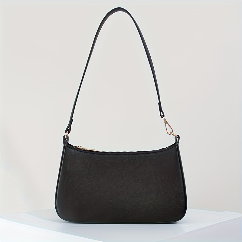 Image of Solid Color Fashionable Single Shoulder Handbag, Crescent Bag, Underarm Bag, Handbag Suitable For Any Occasion