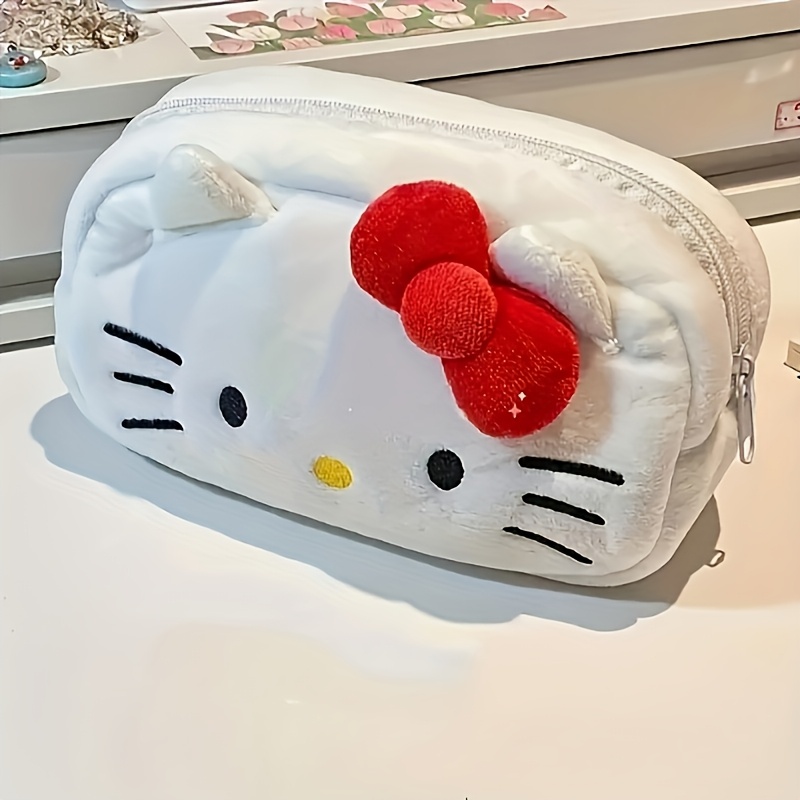 

Sanrio Hello Kitty Plush Pencil Case - Cute & Simple Stationery Organizer For Women, Perfect Student Prize Or Back-to-school Gift