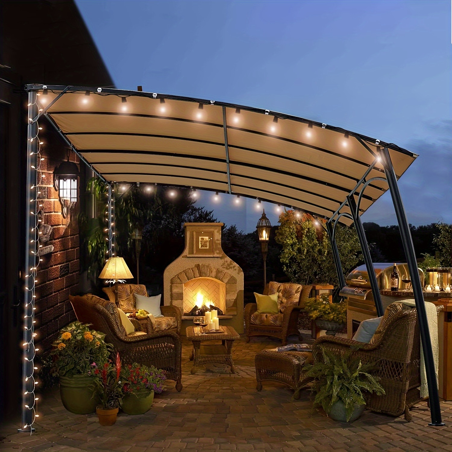 

Yodolla 13'x10' Awnings For Patio, Porch Canopy Awning For Decks, Wall Mounted Patio Exterior Shade Canopy