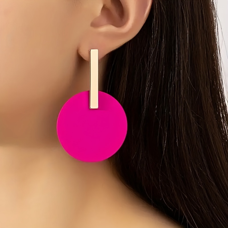 2pcs/set European And Metal Round Women's Earrings
