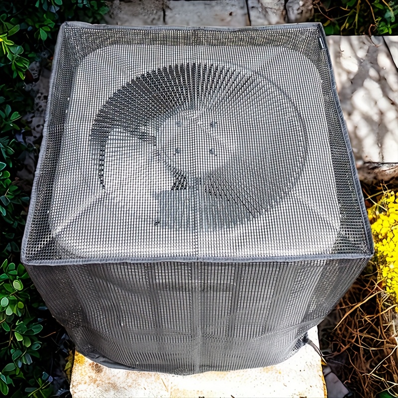 TEMU Outdoor Air Conditioner Cover Mesh, Designed For Ventilation To Cooling And Protection. Suitable For Units, From Durable Materials, Featuring A Mesh Design For Added Protection.