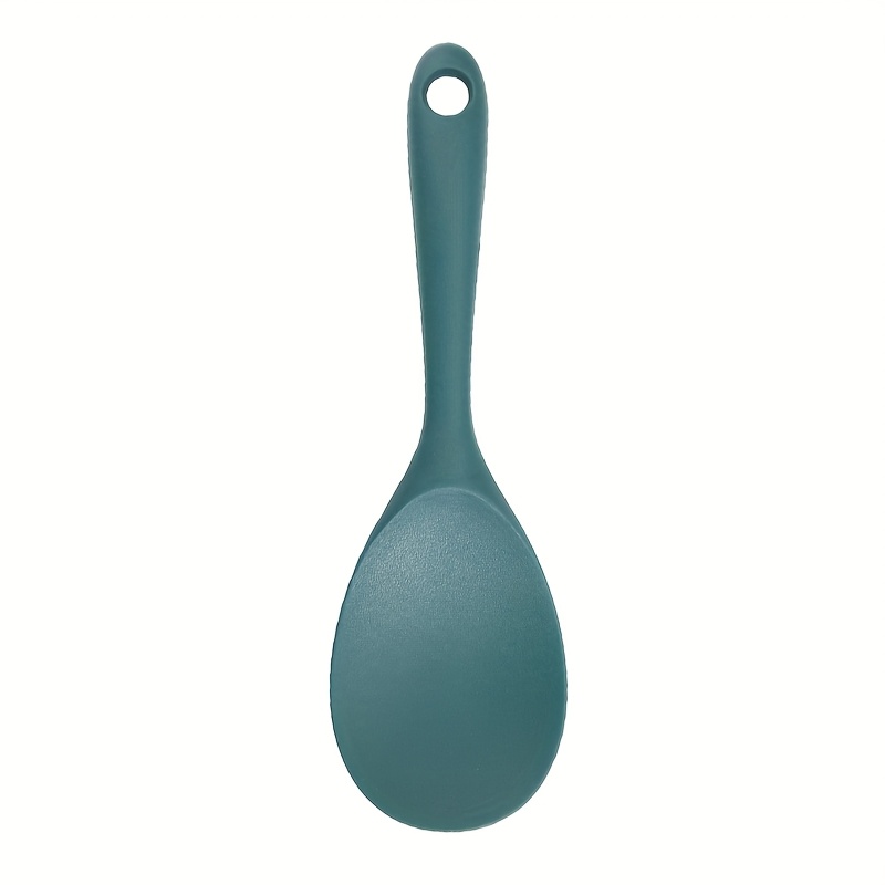 Image of 1pc One-piece Silicone Rice Spoon, Rice Scoop, Heat-resistant Rice Cooker Spoon, Kitchen Rice Scoop And Serving Spoon, Complete Pack Rice Scoop Kitchen Utensil, Suitable For Rice, Salad, Potatoes
