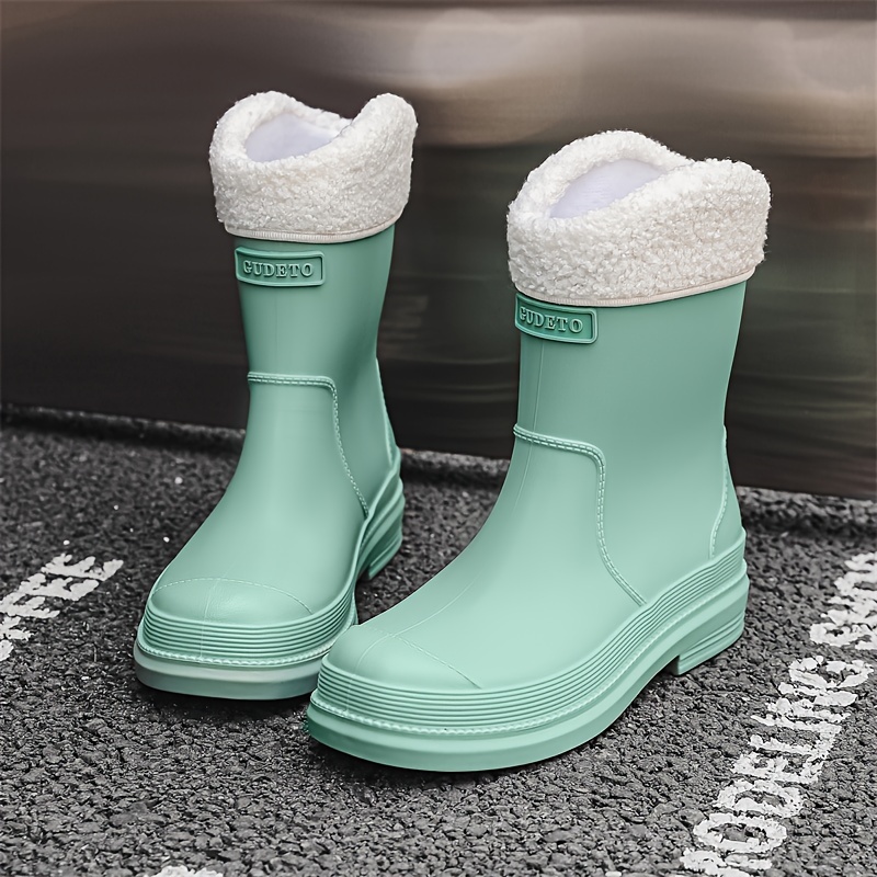 lined rain boots