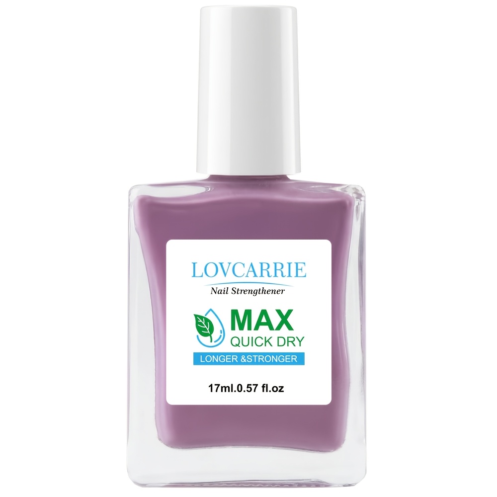 Image of Lovcarrie Smoked Purple Gray Nail Strengthener, Vitamin E, Fast Film , Good Leveling, No , Strong Natural Nails, Easy To Without Damaging Nails, Suitable For Dates And Commuting