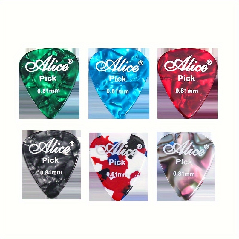 TEMU Guitar Picks - Durable Celluloid Plectrums For And Electric Guitars, Assorted Thickness Packs