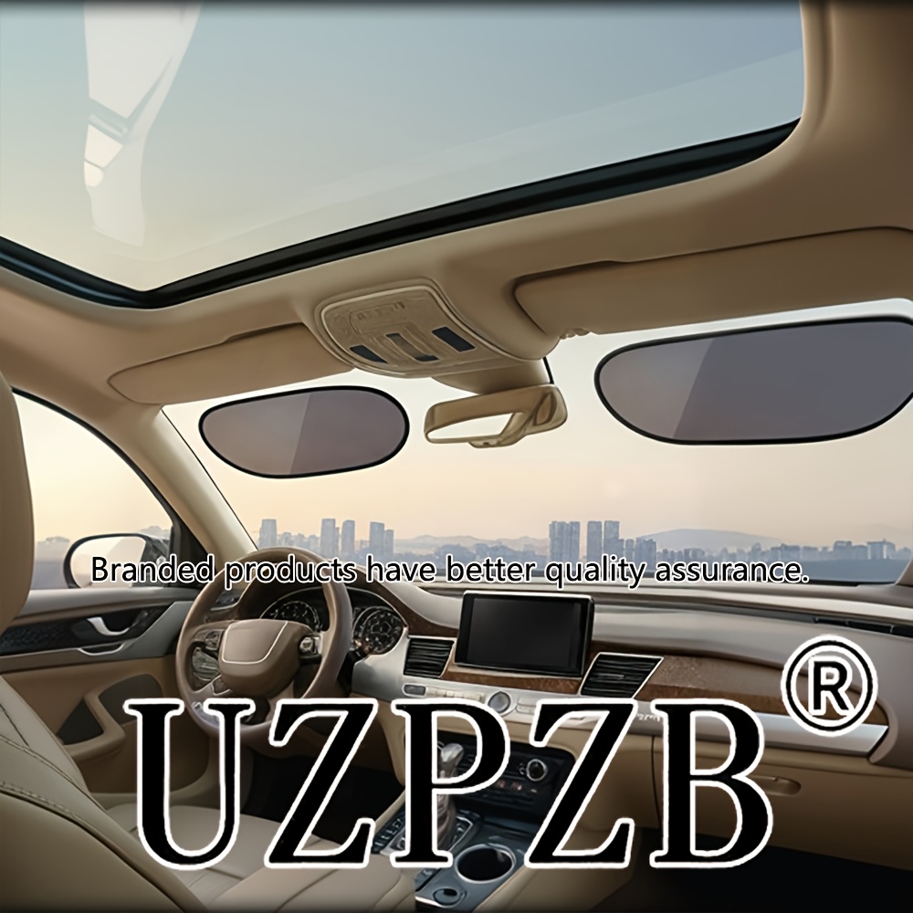 TEMU Car Windshield Side Window Sunshades - Electrostatic Adsorption Dark Transparent Film, Suitable For Low-angle Sunlight, Uv Protection, Heat