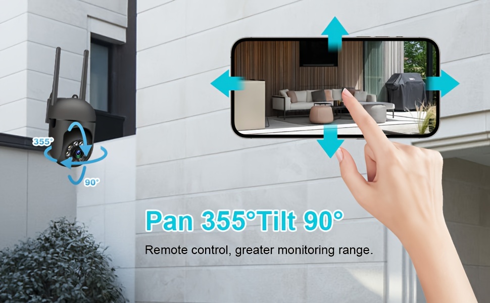 4-Pack WJG 1080P HD Wireless Security Camera, 355° Pan-Tilt, Two-Way Audio, Motion Detection, Auto Tracking, App Control, USB Powered, 2.4GHz WiFi, Smartphone Compatible, Indoor/Outdoor Surveillance System details 4