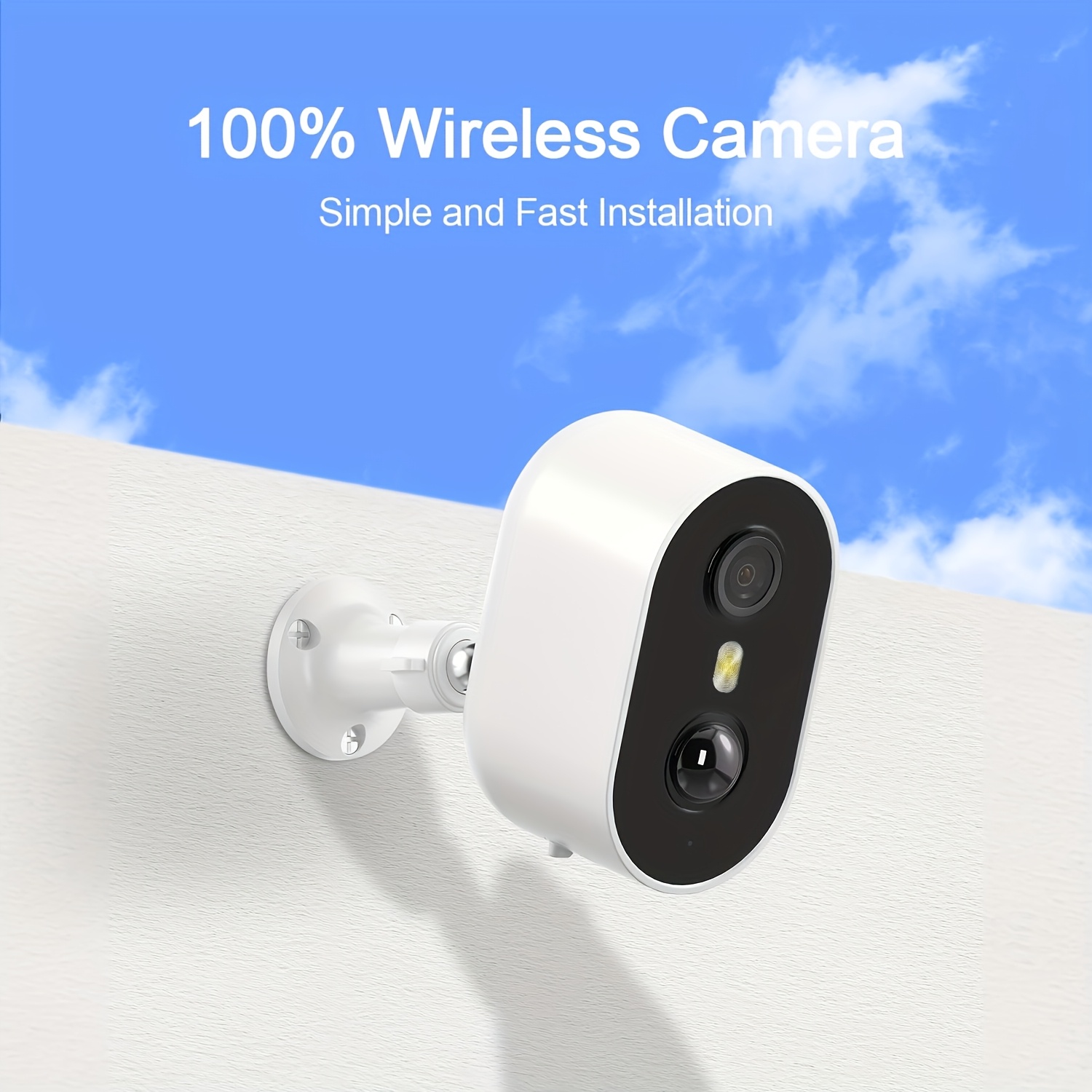 ANRAN 2K Caméras de Sécurité Sans Fil Extérieures, Détection de Mouvement IA & Vision Nocturne Couleur, Caméras de Sécurité Domestique, Audio Bidirectionnel, Alarme Sirene avec Projecteur, Alimentées par Batterie, Supporte Exclusivement le Stockage Cloud