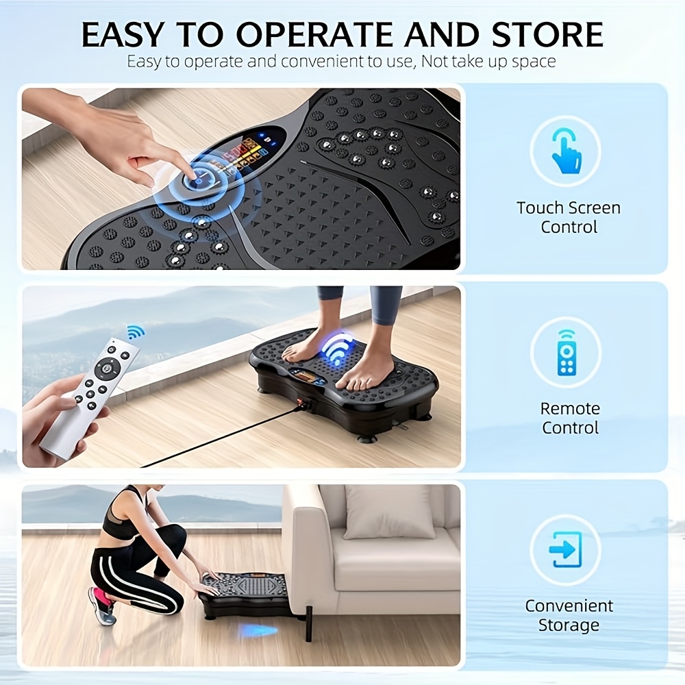 vibration plate exercise machine for     health full body workout platform with 99   levels quiet shaking technology portable design for home gym muscle toning burner 330lbs capacity gifts for   Product details 3