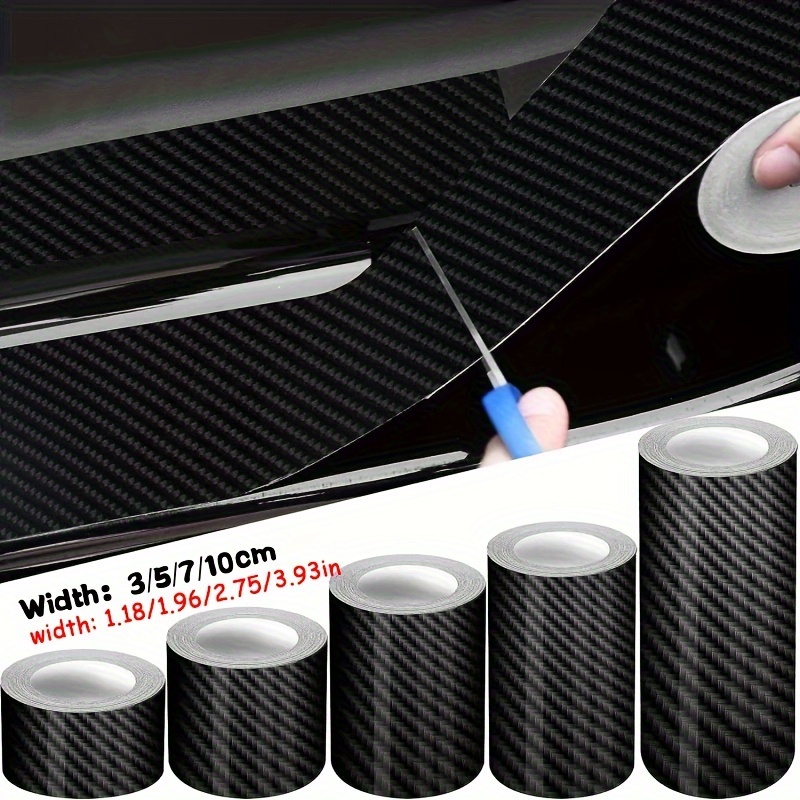 

3d Nano Carbon Fiber Car Sticker Film Paste Protection Strip Auto Door Sill Side Mirror Anti Scratch Tape Bumper Protector