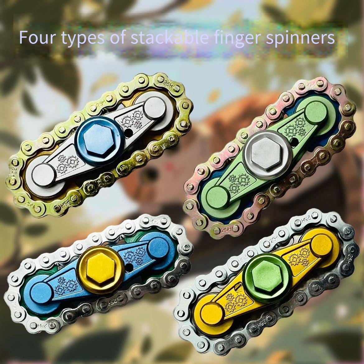 Stackable Metal Chain Fidget Spinner Relax Toy