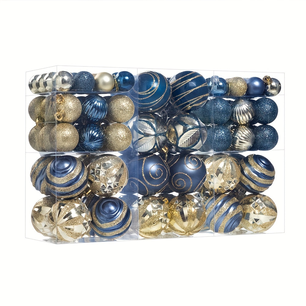 TEMU 100pcs , Elegant Christmas Balls, Tree Ornament Balls, Dance Party Decorative Balls, Door Window Hanging Balls, For Holiday Scene Decoration And