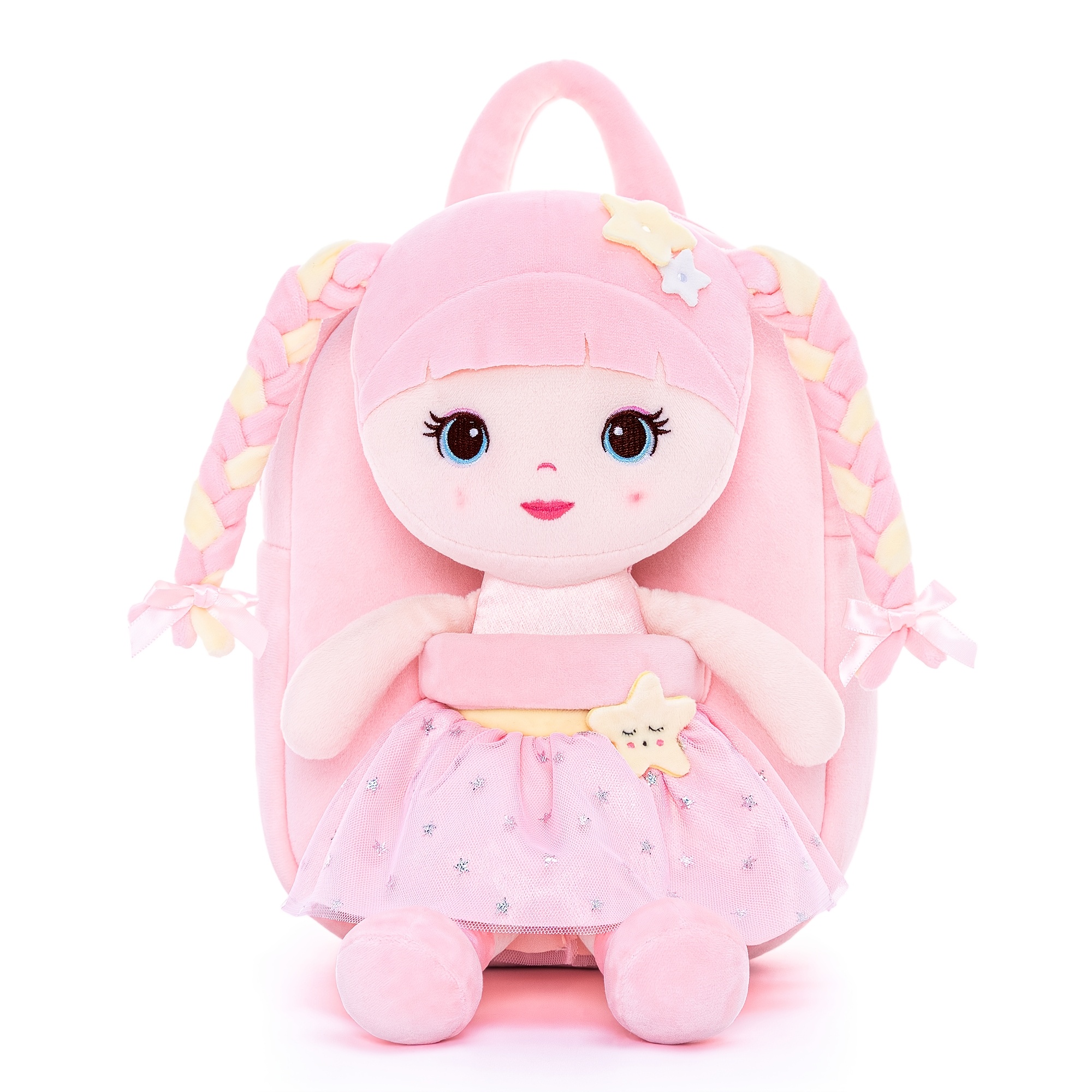 

Pink Floral Plush Backpack - Soft, Lightweight & For Girls 2-3 | Perfect Gift For School & Play