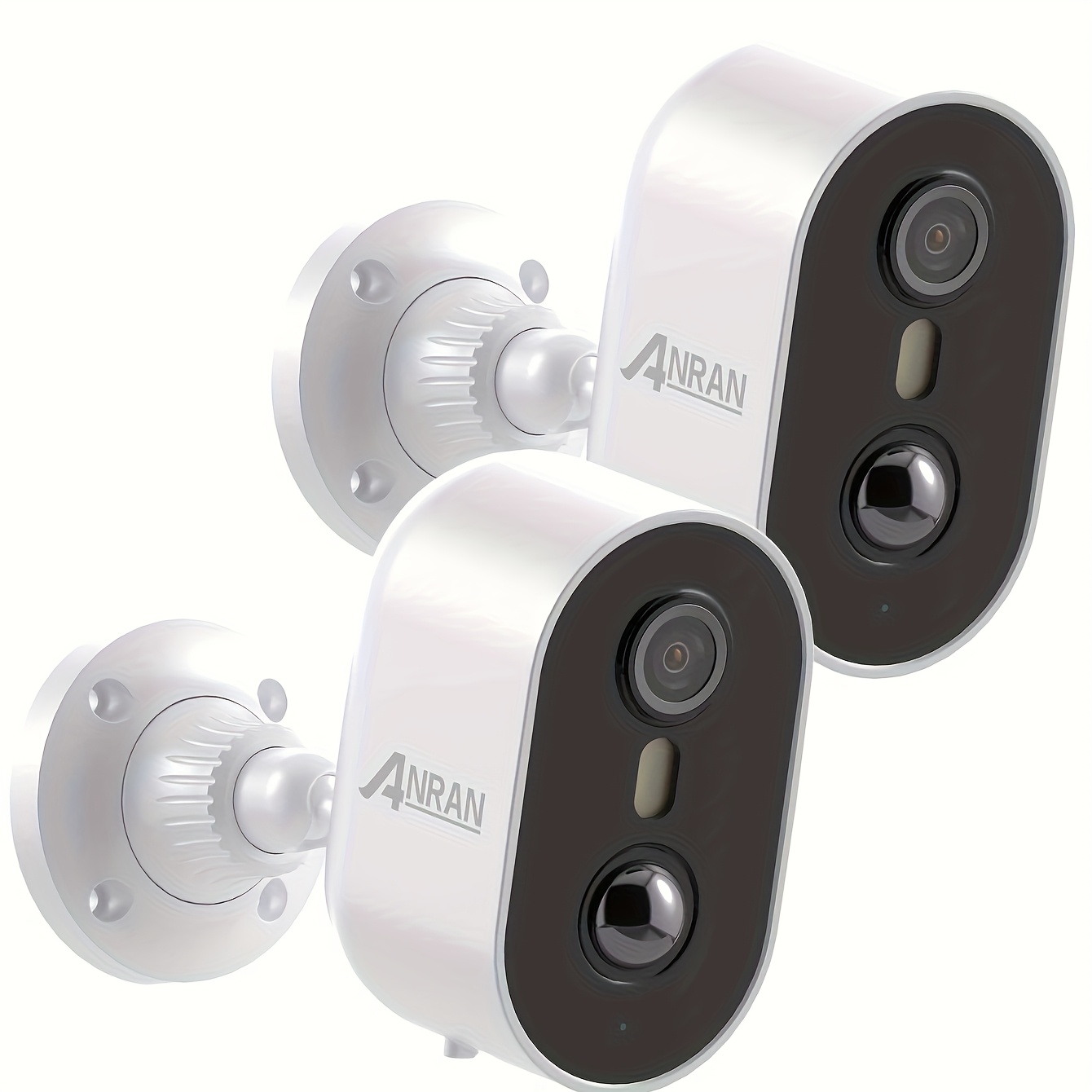 ANRAN 2K Caméras de Sécurité Sans Fil Extérieures, Détection de Mouvement IA & Vision Nocturne Couleur, Caméras de Sécurité Domestique, Audio Bidirectionnel, Alarme Sirene avec Projecteur, Alimentées par Batterie, Supporte Exclusivement le Stockage Cloud – Image 3