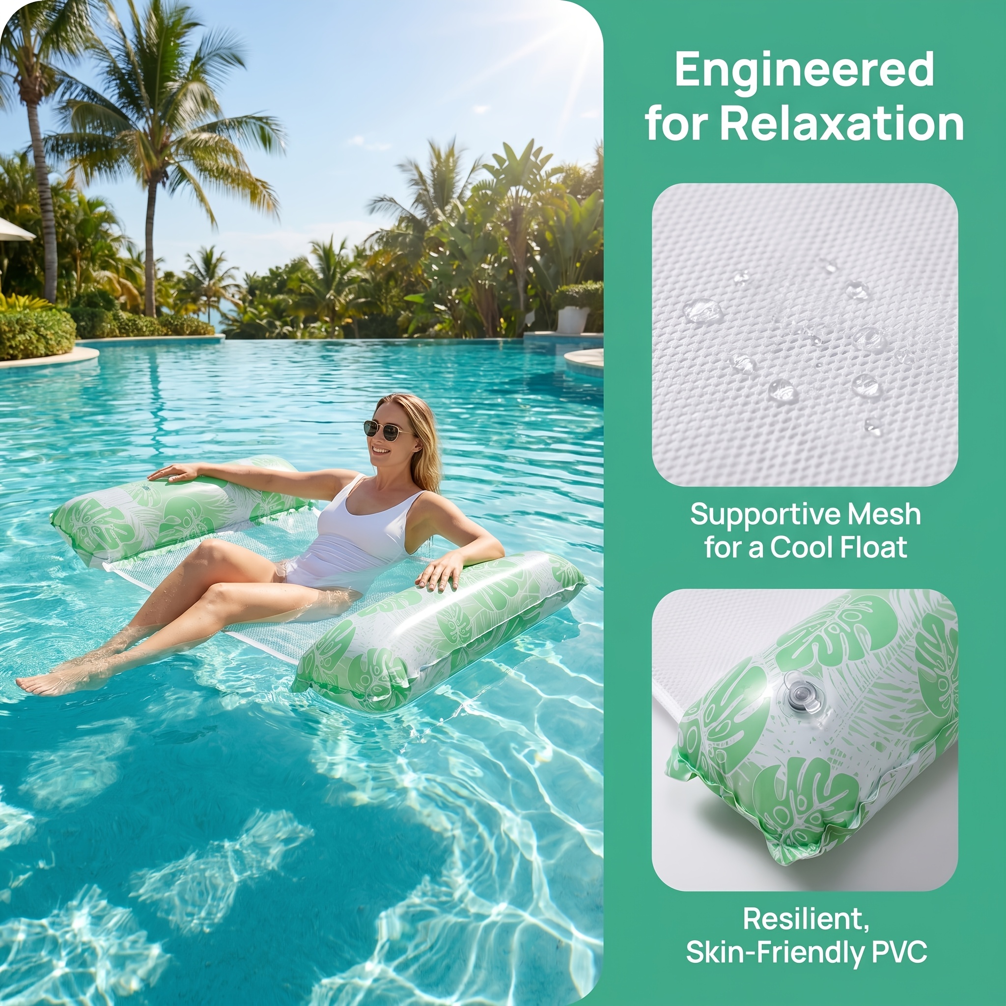 4-In-1 Multifunctional Inflatable Water Hammock for Pool & Beach