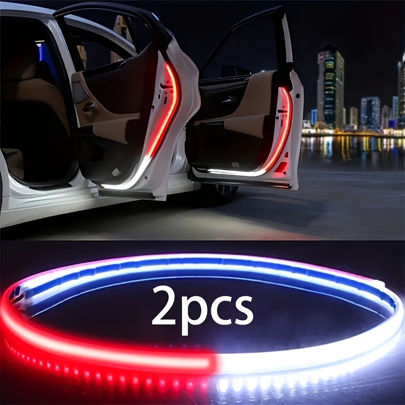 TEMU 2pcs 48inch/120cm Car Interior Door Led Light Bar Universal Dc12v Decorative Light Bar, Flexible Led Decorative Light Bar, Car Decorative