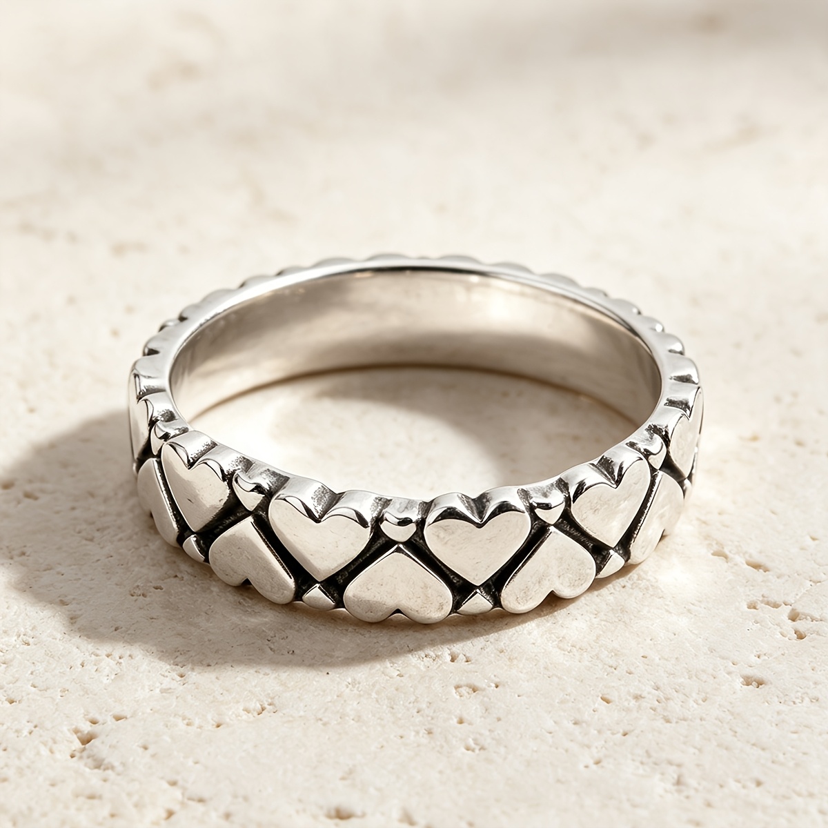 Women's Double-Layer Heart Vintage Ring, Gift for Her
