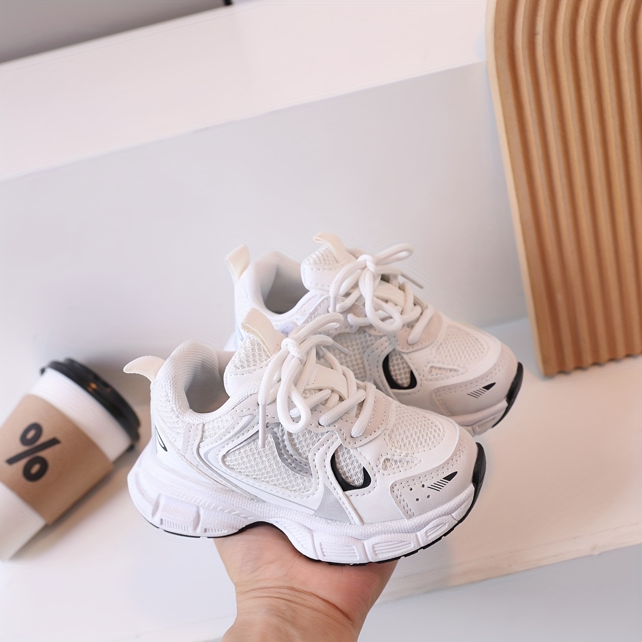 1 pair boys girls sneakers compatible for low top lace up closure breathable   shoe with cushioned tpr sole all casual shoes with letter number stripes print learning to walk