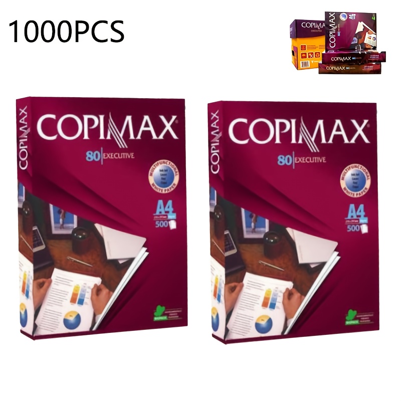 Image of 1000 Sheets - 80g High-quality A4 Paper For Printing, Copying, Multifunctional Use, And Sketching. Suitable For Offices, Schools, Homes, And More