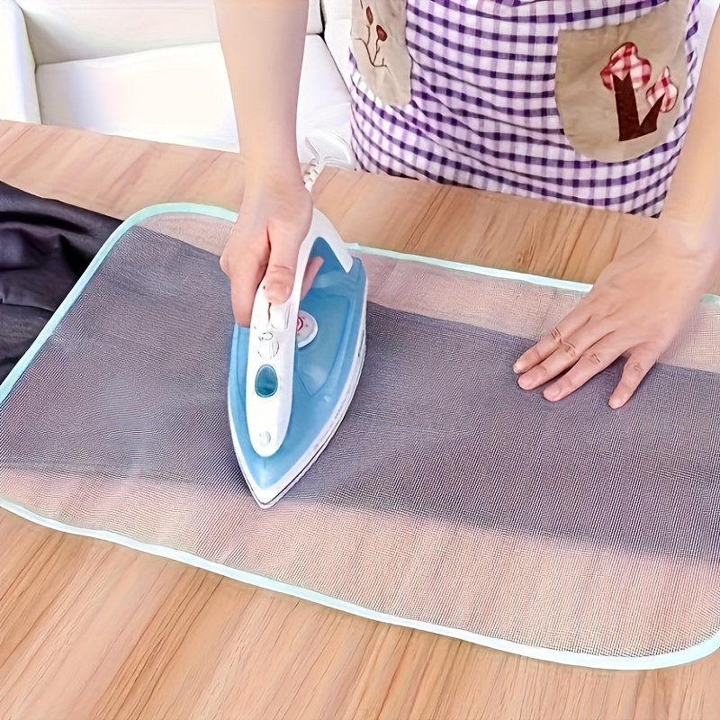 TEMU Tissu protecteur de repassage résistant à la chaleur - Coussin en de polyester durable pour un repassage à la vapeur sûr, protège les vêtements