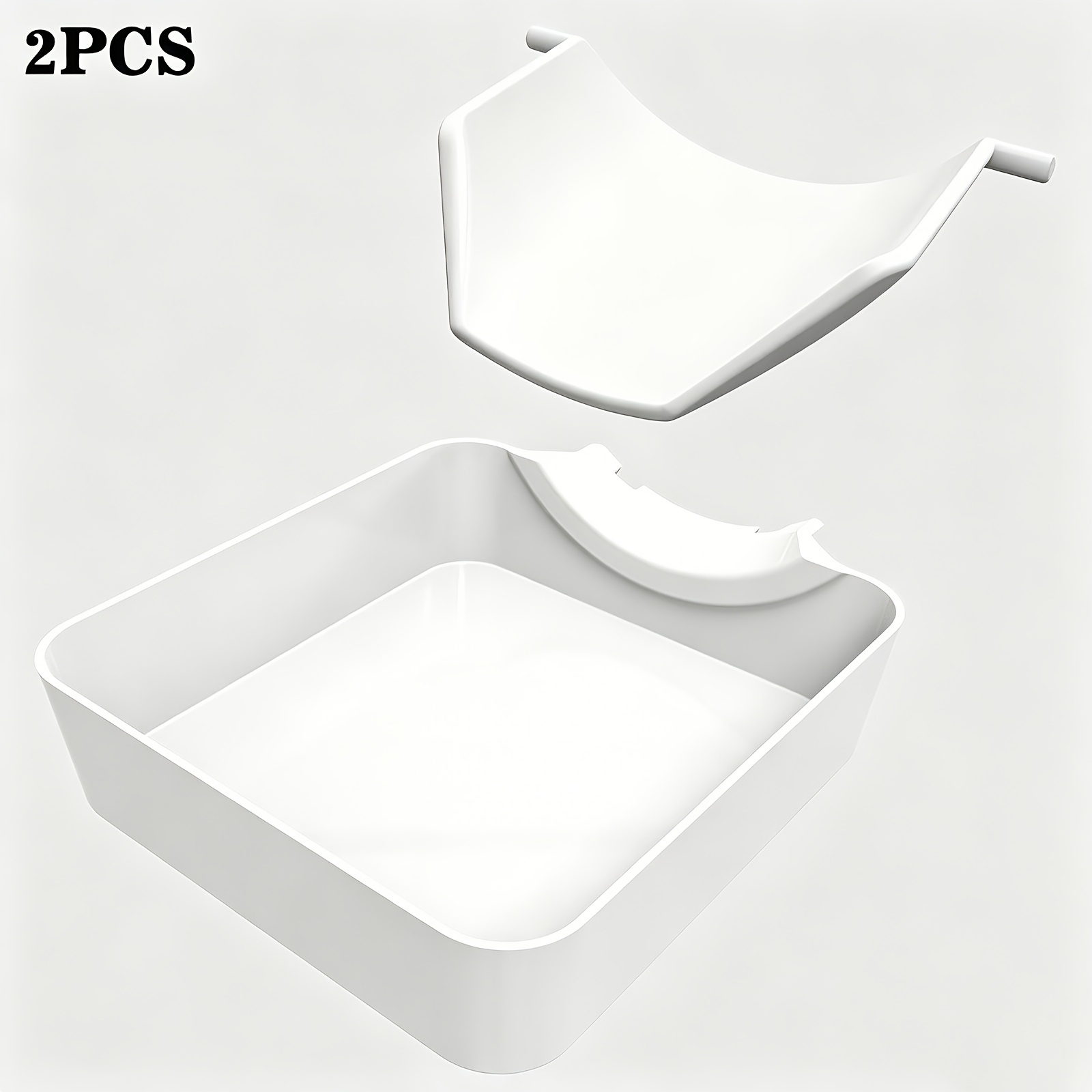 Image of 2pcs Washing Machine Drainage Tray, Washing Machine Drainage Guide Water Deflector, Ideal Water Collector, Prevents Laundry Room , For Bosch, For , For , For Constructa