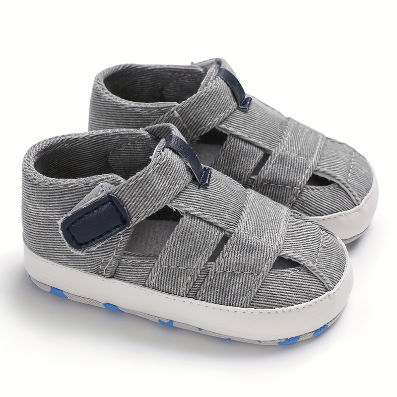 Casual Solid Color Sandals For Baby Boys, Breathable Lightweight Walking Shoes For Spring Summer