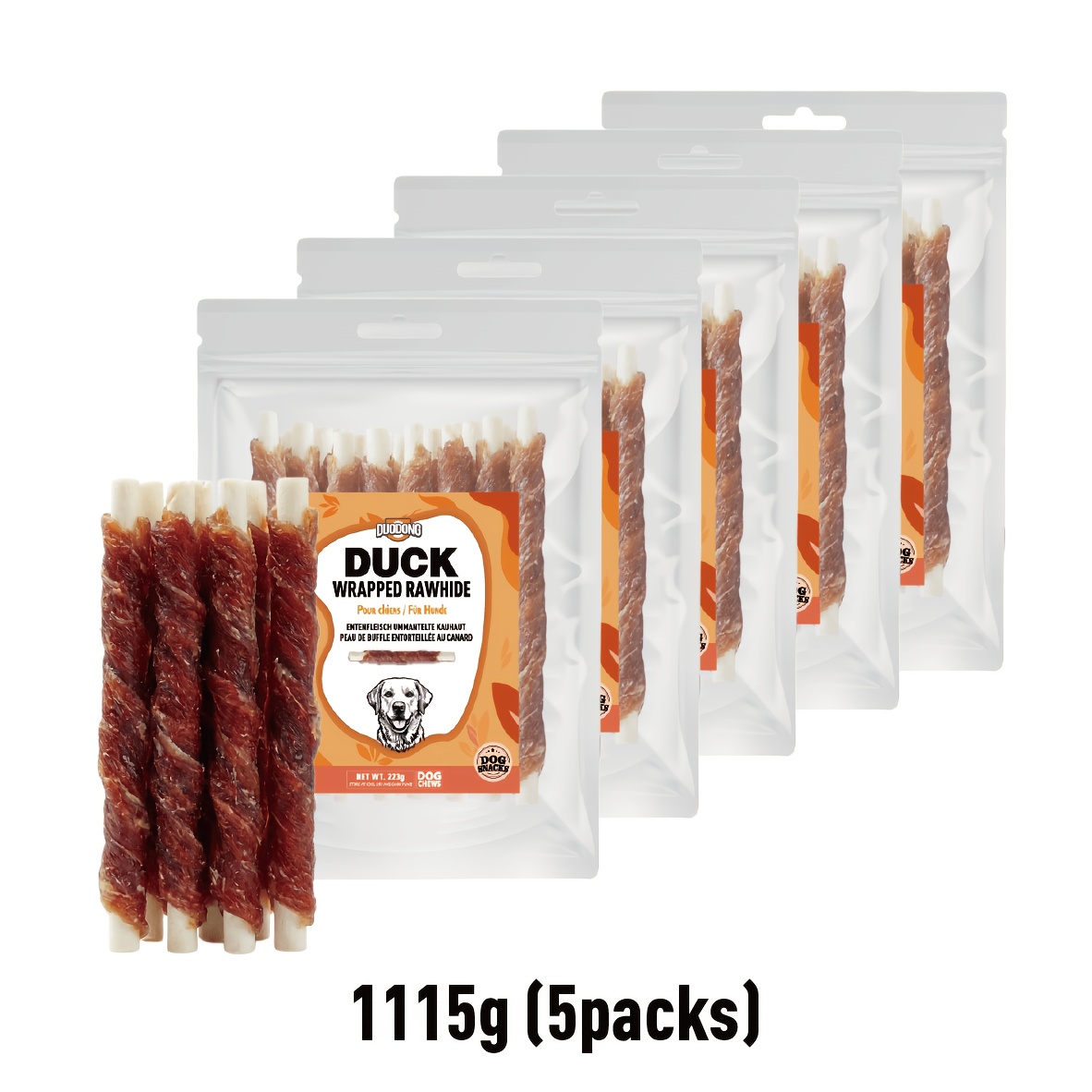 Image of Duck Wrapped Dog Treats For Tear Stain Support - Healthy Rawhide Dental Chews - Cooling Protein Snacks For Dogs