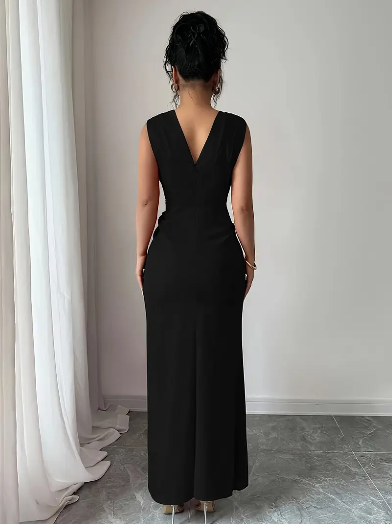 womens formal dress slit pleated fit summer birthday - Temu Mauritius womens formal dress slit pleated fit summer birthday - Temu Mauritius