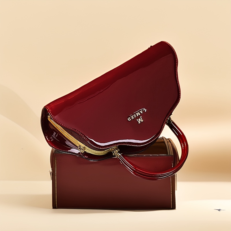 Fashionable Women's Shoulder Bag, Painted Cowhide Crossbody Bag with Adjustable Strap