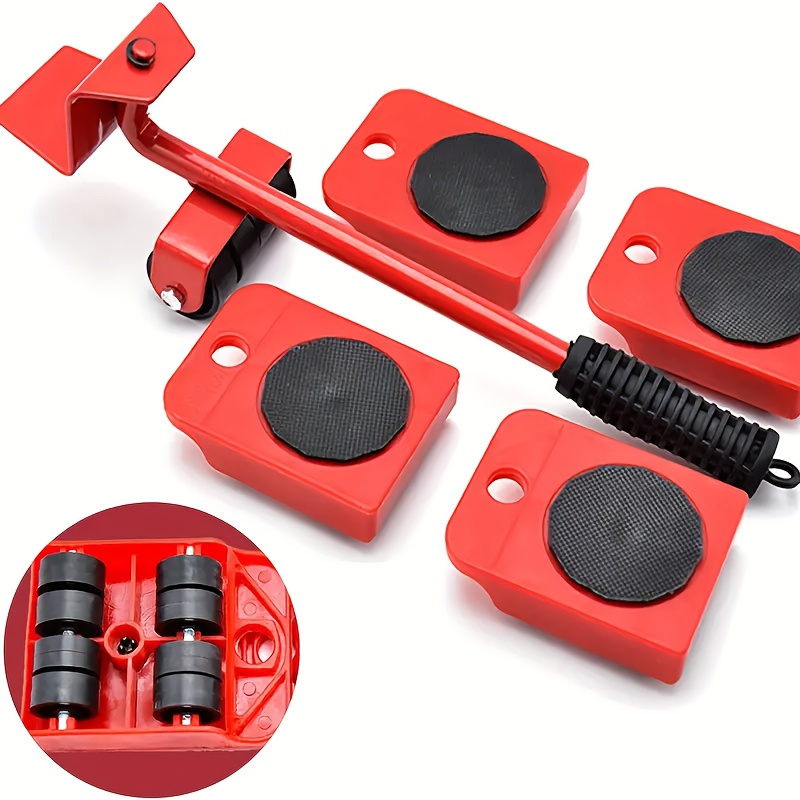 TEMU A Set Of 5 Furniture Lifters The Furniture Slide Rail Is Equipped With -degree Rotatable Pad, Which Is Convenient For Moving Or Cleaning Under