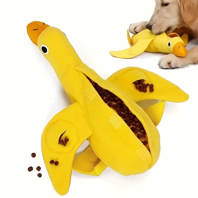 

Slow Feeding Dog Toy - Duck Shaped Snack Dispenser For Puppy Training And Play