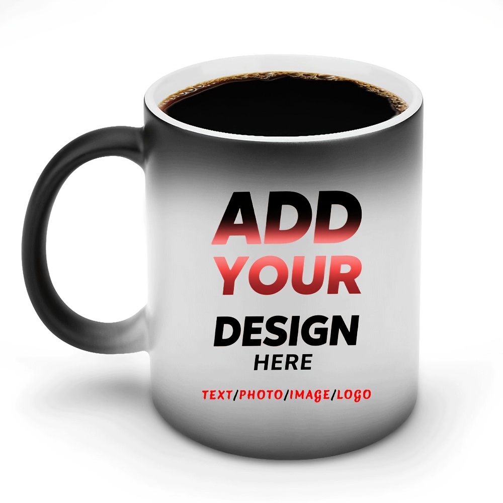 TEMU Personalized Heat Change Mug With Custom Memorial Photo, Color Changing Coffee Cup And Reveal Theme, Gift For Family At Remembrance