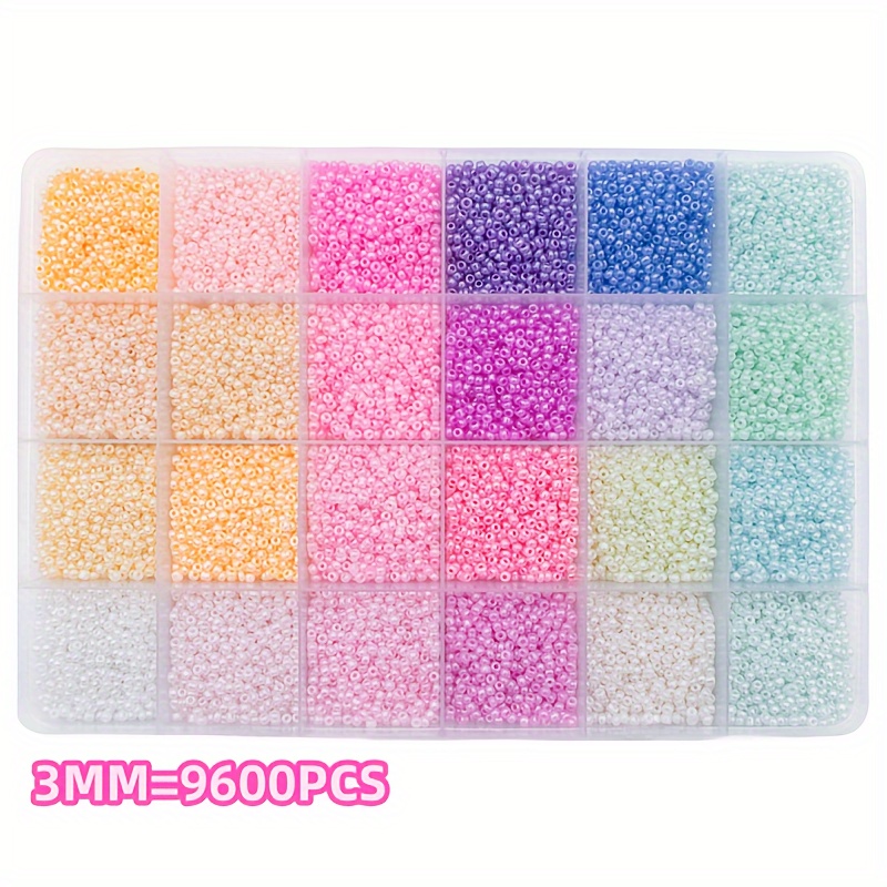 Image of 24-color Approximately 2mm=18000pcs, 3mm=9600pcs, 4mm=2400pcs, Color Glass Beads, Suitable For Handmade Jewelry Making, Crafts Making