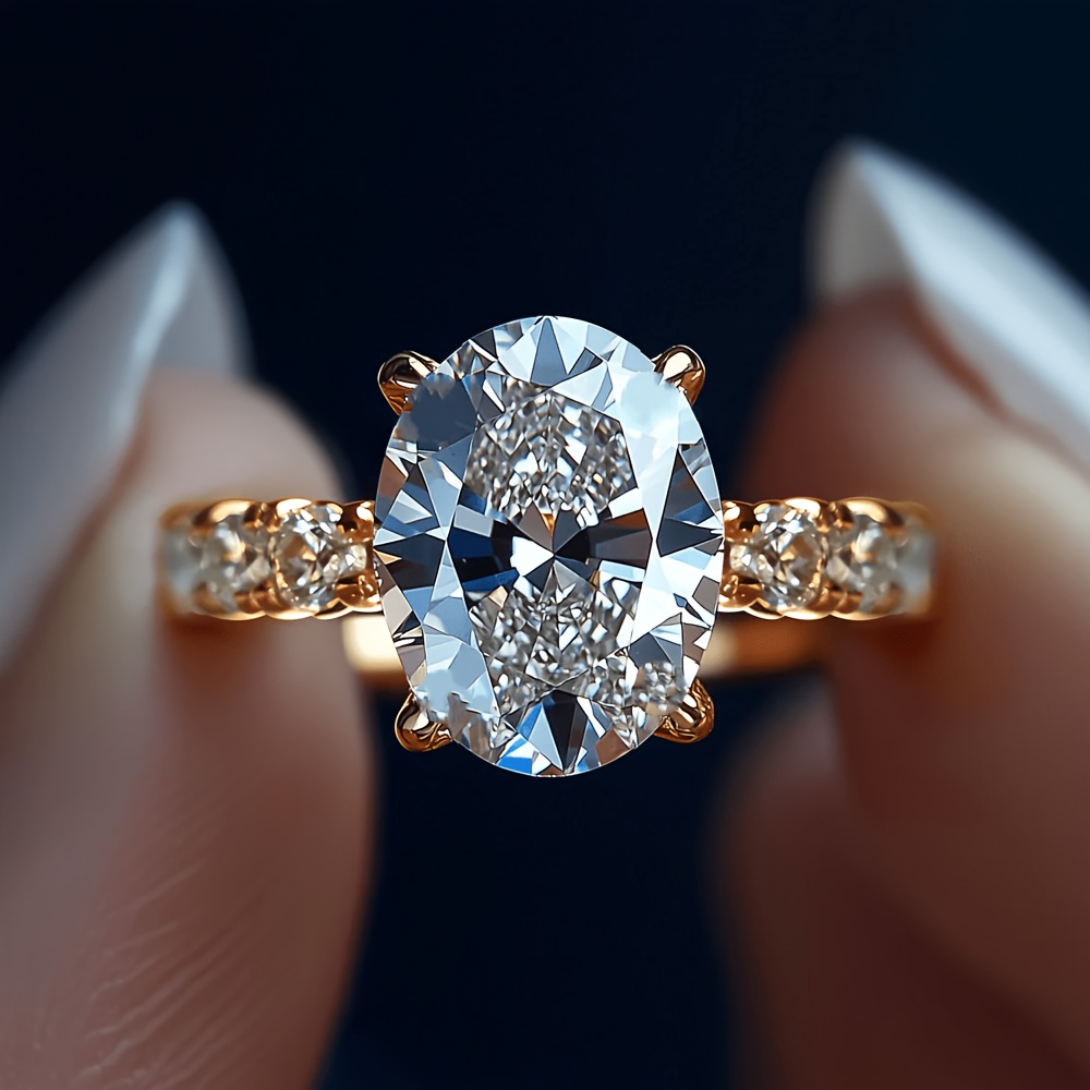 E-shop Ein funkelnder Verlobungsring kombiniert mit einem synthetischen Zirkonia-Kupfer-Ehering, Böhmischer Vintage-Stil, für Anrufe, Essen, Partys,