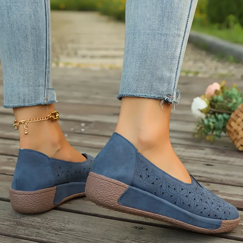 womens summer cutout flats casual walking shoes breathable hollow out loafers slip on comfort footwear fashion outdoor sandals details 4