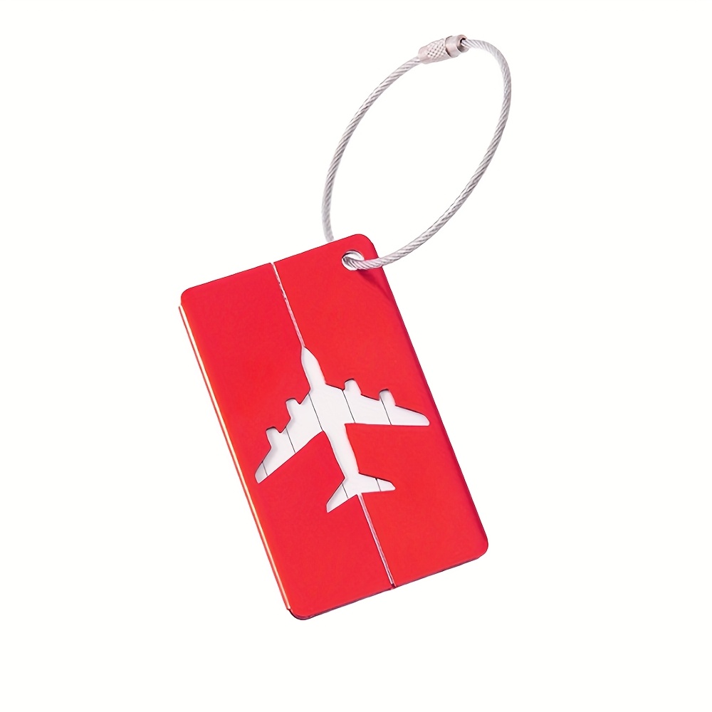 TEMU 1pc Customizable Aluminum Luggage Tag, Multiple Colors , Personalized Engraving And Contact Information, Lightweight & Durable Travel Id For