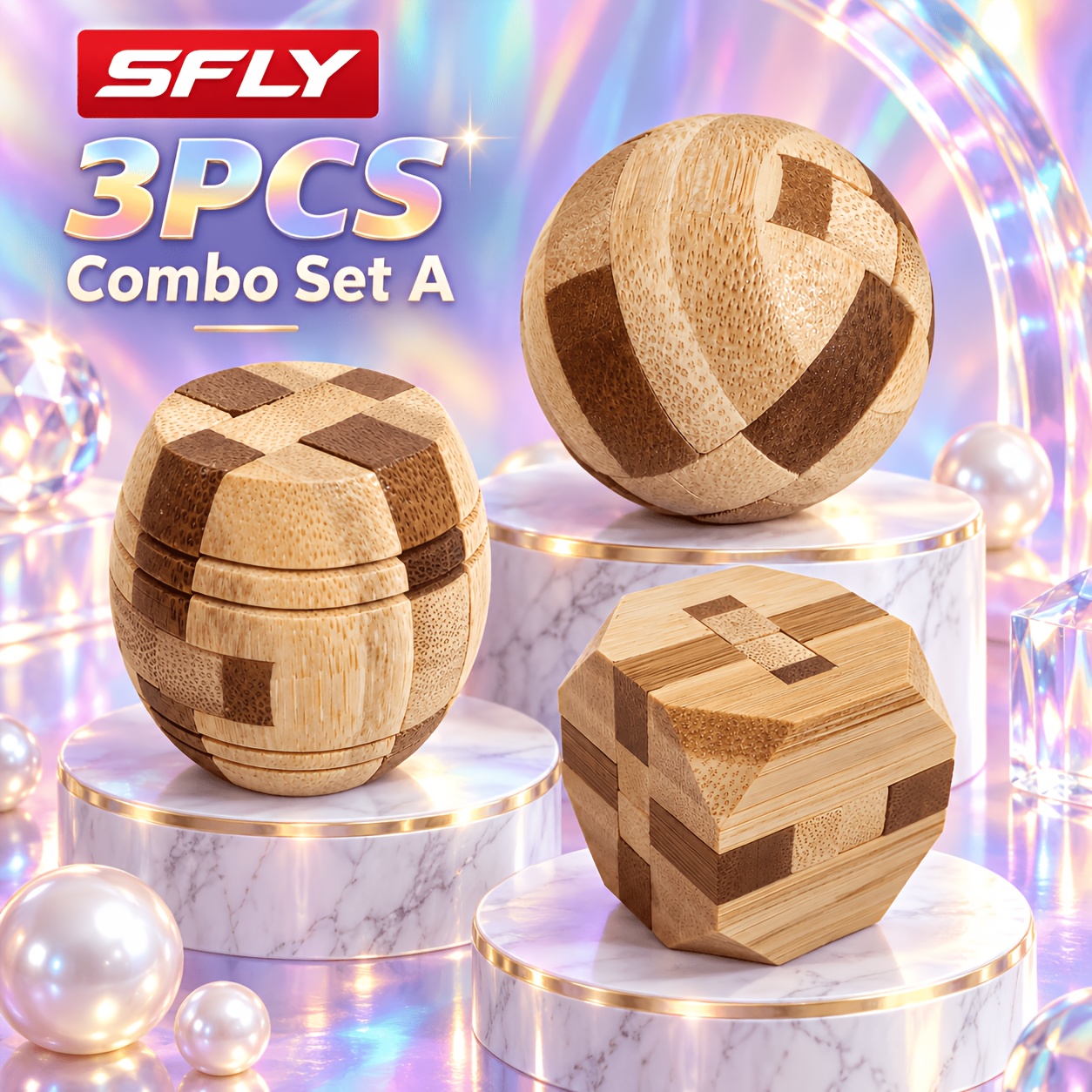 Wooden 3D Interlocking Puzzle Game, Birthday Gift