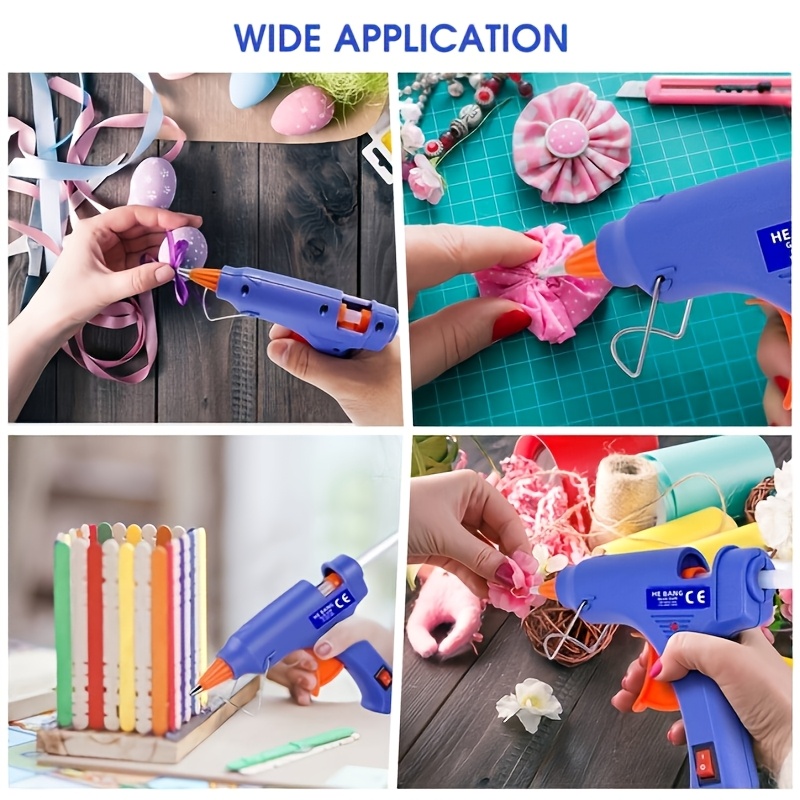 1 Set Crafts Glue Gun 20W Mini Blue Glue Gun with 30pcs Glue Stick 0.27x3.93 Inches
