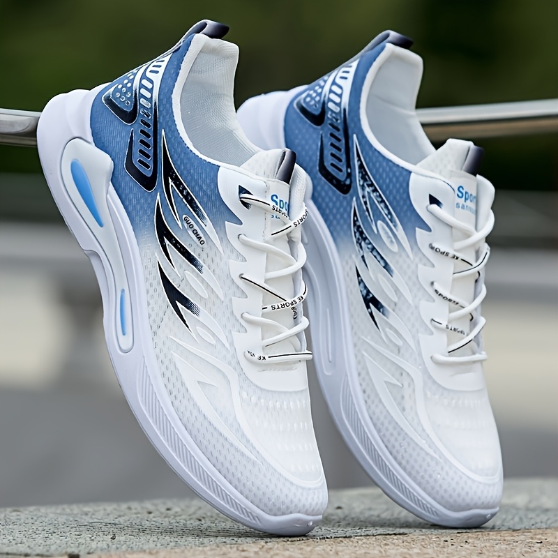 lightweight breathable knit running shoes men comfy casual  display picture 2